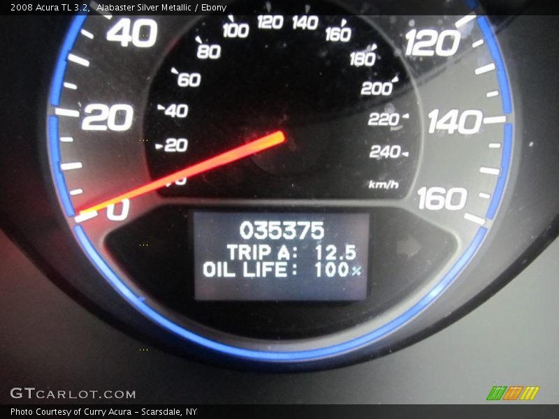 Alabaster Silver Metallic / Ebony 2008 Acura TL 3.2