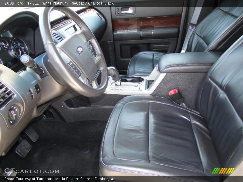 White Platinum Tri-Coat / Charcoal Black 2009 Ford Flex SEL