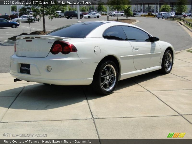Satin White Pearlcoat / Taupe 2004 Dodge Stratus SXT Coupe