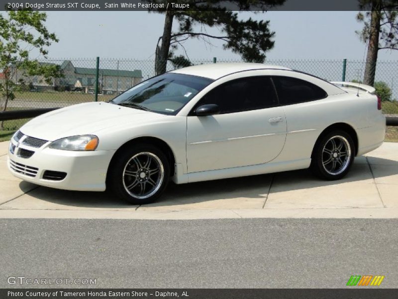 Satin White Pearlcoat / Taupe 2004 Dodge Stratus SXT Coupe