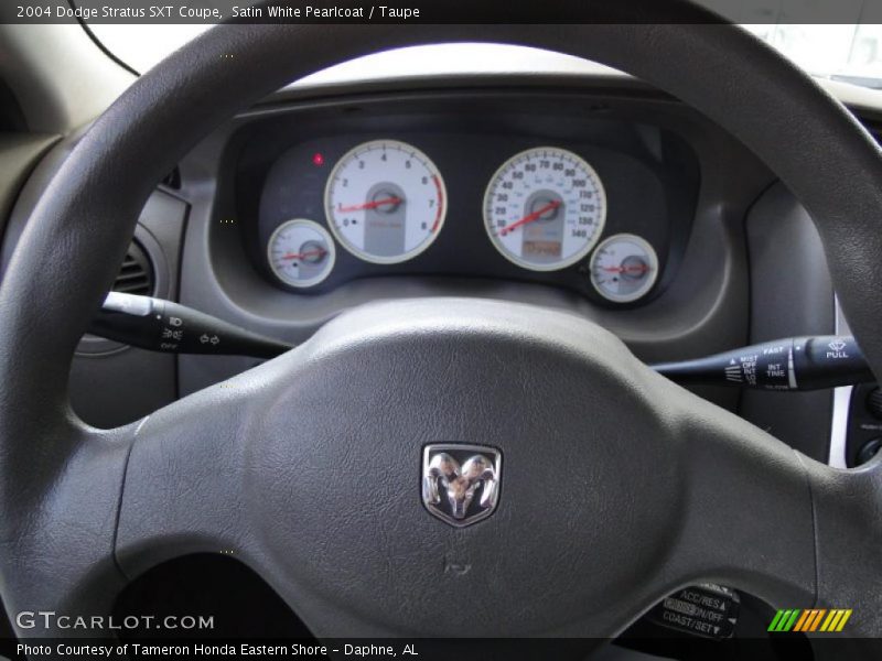 Satin White Pearlcoat / Taupe 2004 Dodge Stratus SXT Coupe