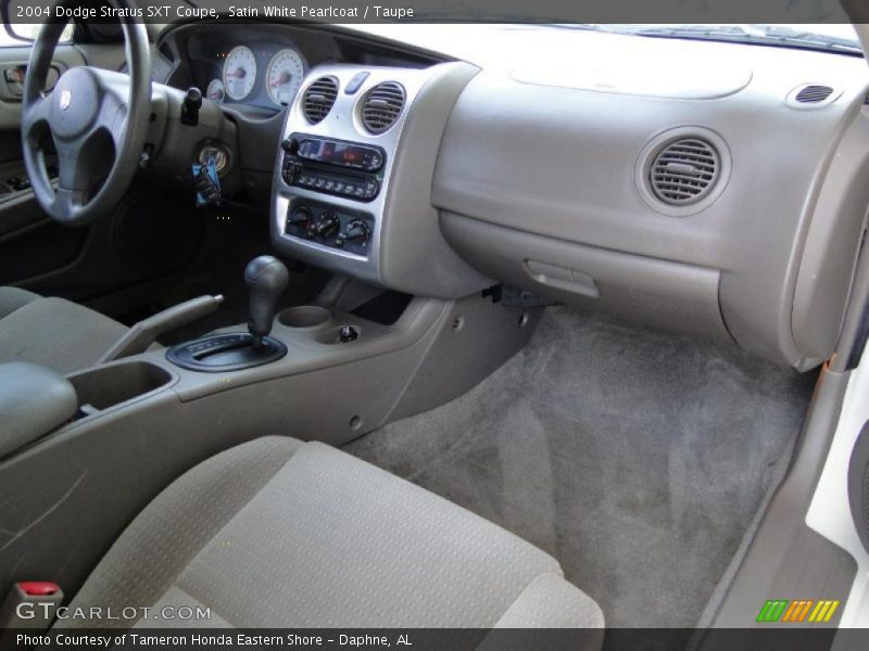 Satin White Pearlcoat / Taupe 2004 Dodge Stratus SXT Coupe