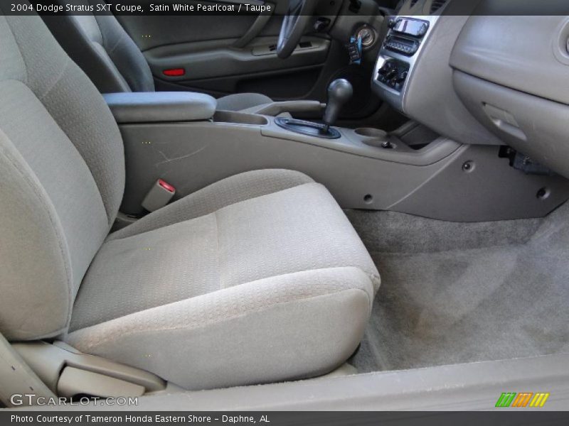 Satin White Pearlcoat / Taupe 2004 Dodge Stratus SXT Coupe
