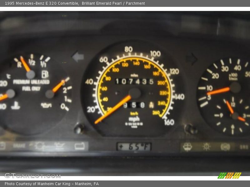 Brilliant Emerald Pearl / Parchment 1995 Mercedes-Benz E 320 Convertible