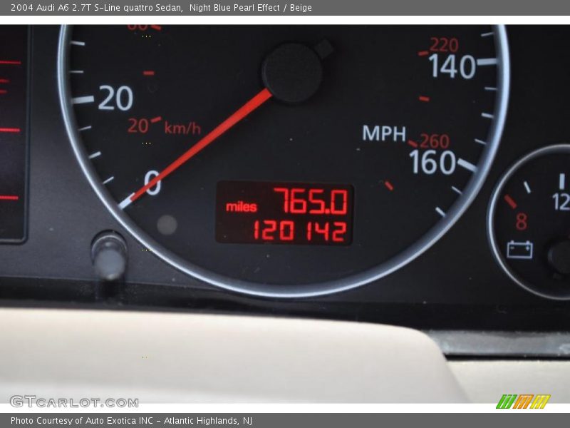 Night Blue Pearl Effect / Beige 2004 Audi A6 2.7T S-Line quattro Sedan