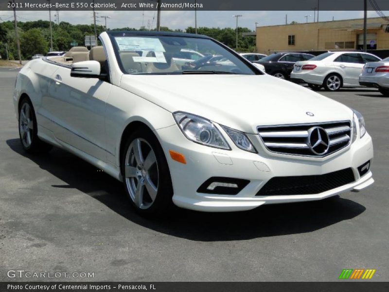 Arctic White / Almond/Mocha 2011 Mercedes-Benz E 550 Cabriolet