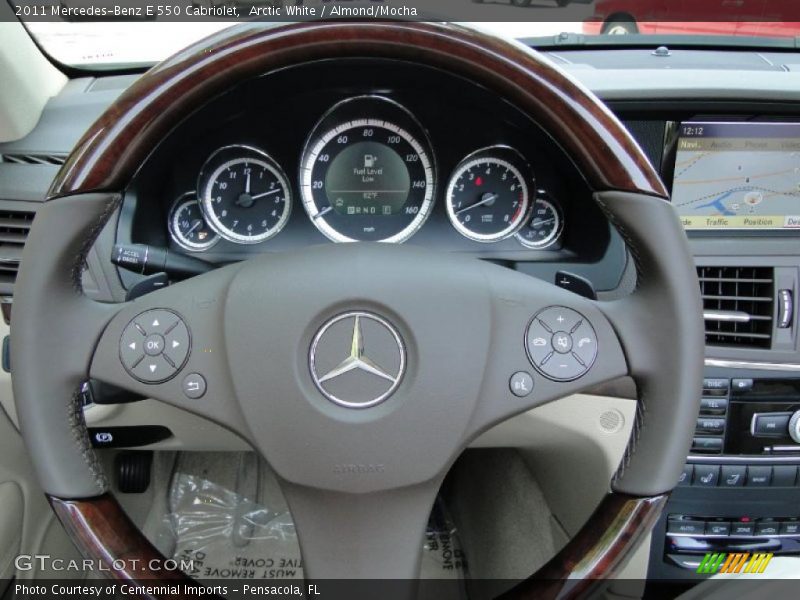 Arctic White / Almond/Mocha 2011 Mercedes-Benz E 550 Cabriolet