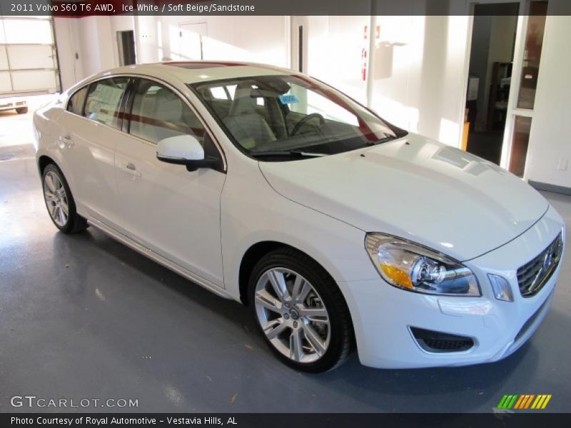 Ice White / Soft Beige/Sandstone 2011 Volvo S60 T6 AWD