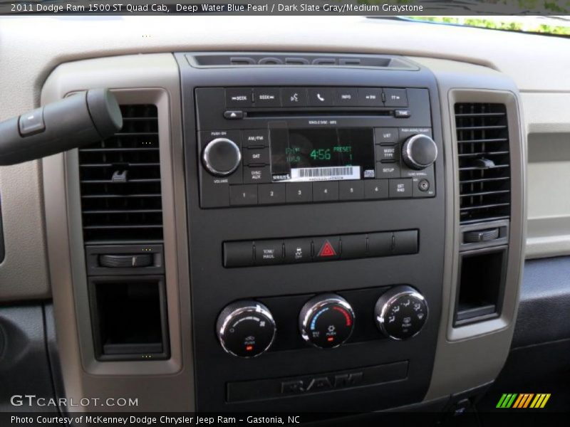 Deep Water Blue Pearl / Dark Slate Gray/Medium Graystone 2011 Dodge Ram 1500 ST Quad Cab