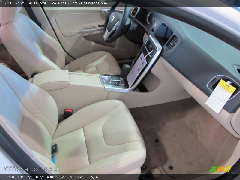 Ice White / Soft Beige/Sandstone 2011 Volvo S60 T6 AWD