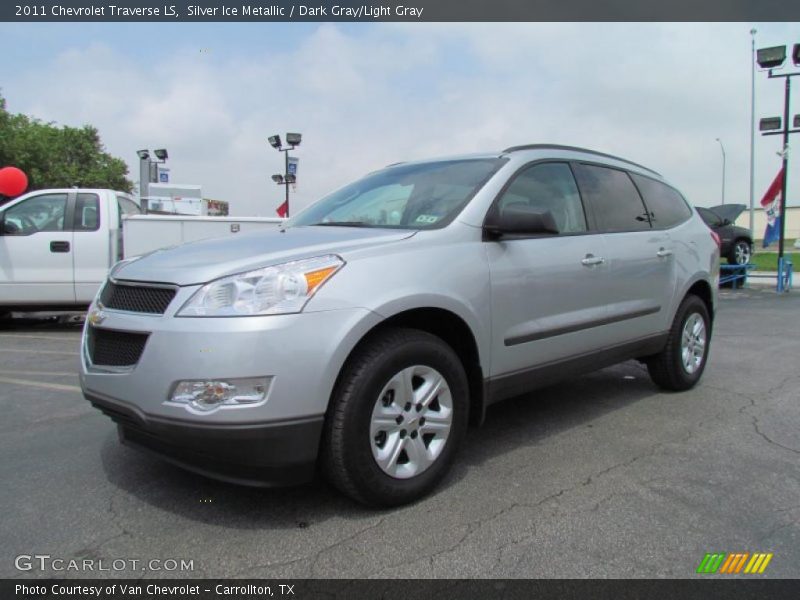 Silver Ice Metallic / Dark Gray/Light Gray 2011 Chevrolet Traverse LS