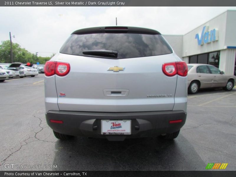 Silver Ice Metallic / Dark Gray/Light Gray 2011 Chevrolet Traverse LS