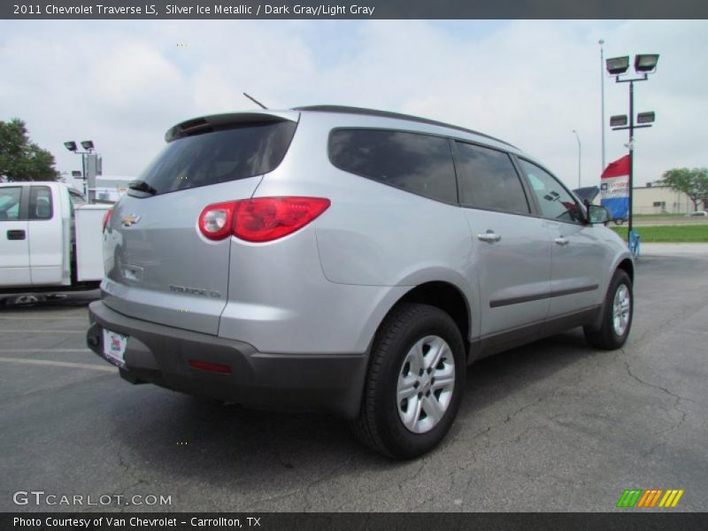 Silver Ice Metallic / Dark Gray/Light Gray 2011 Chevrolet Traverse LS