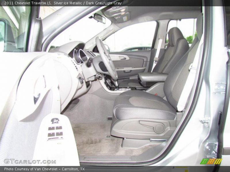 Silver Ice Metallic / Dark Gray/Light Gray 2011 Chevrolet Traverse LS