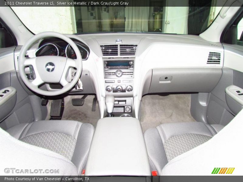 Silver Ice Metallic / Dark Gray/Light Gray 2011 Chevrolet Traverse LS