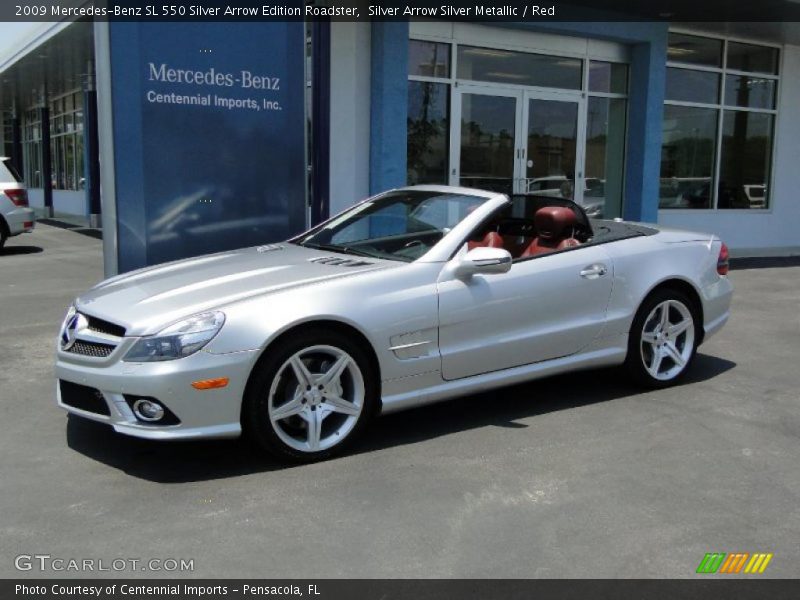 Silver Arrow Silver Metallic / Red 2009 Mercedes-Benz SL 550 Silver Arrow Edition Roadster