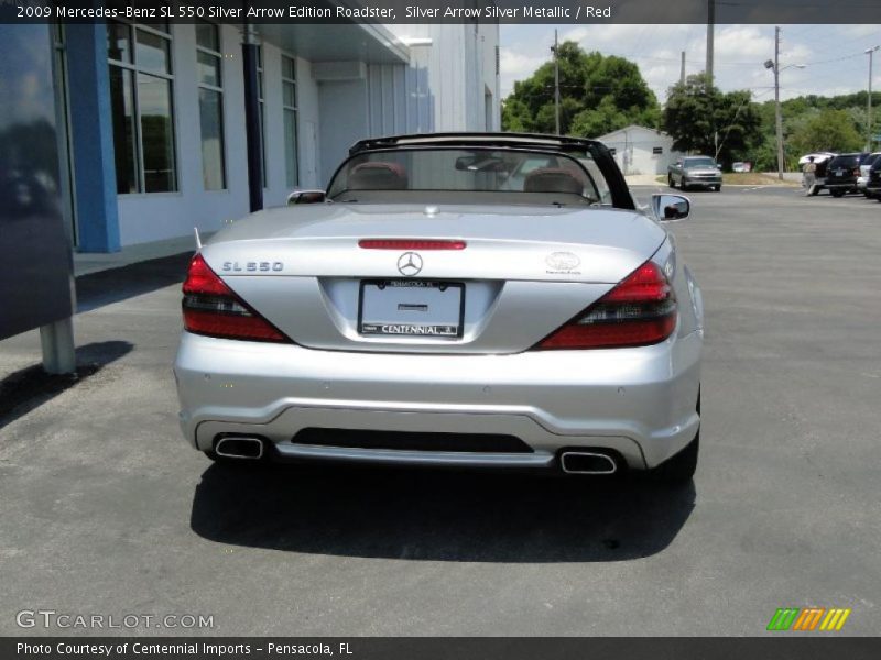 Silver Arrow Silver Metallic / Red 2009 Mercedes-Benz SL 550 Silver Arrow Edition Roadster