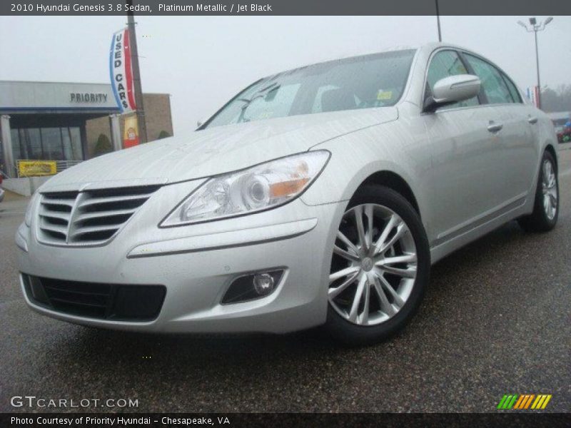 Platinum Metallic / Jet Black 2010 Hyundai Genesis 3.8 Sedan