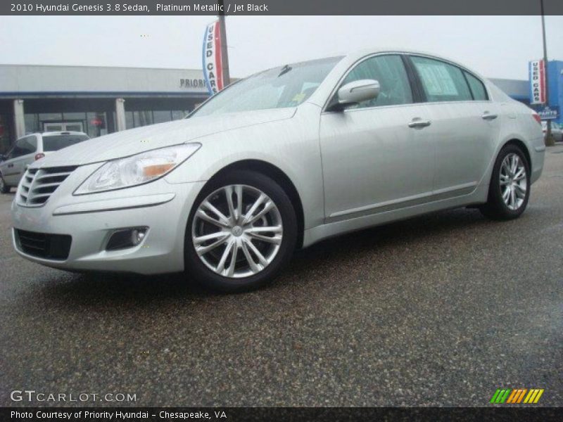 Platinum Metallic / Jet Black 2010 Hyundai Genesis 3.8 Sedan