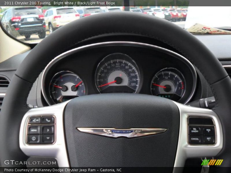 Bright White / Black/Light Frost Beige 2011 Chrysler 200 Touring