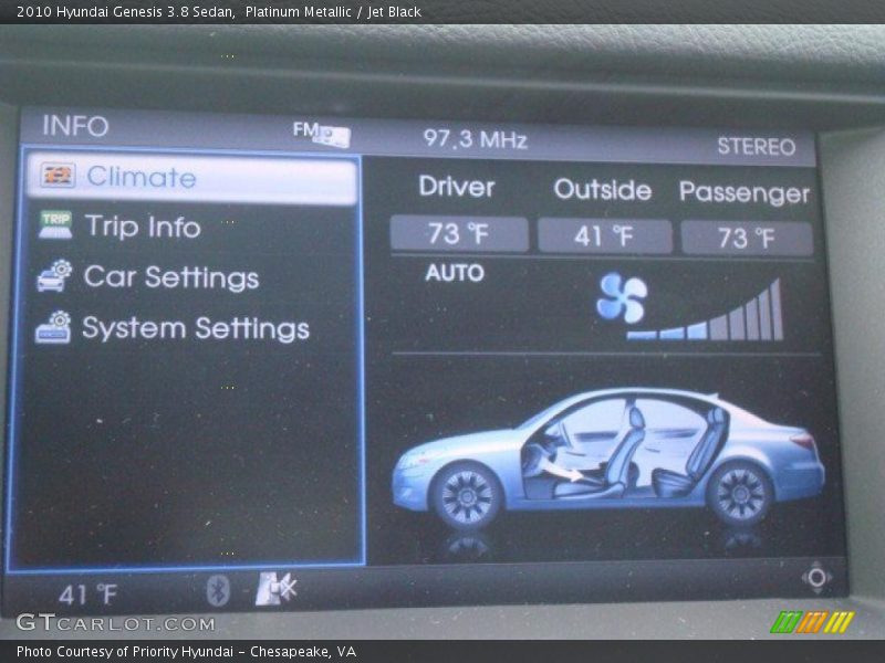 Platinum Metallic / Jet Black 2010 Hyundai Genesis 3.8 Sedan