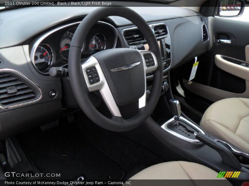Black / Black/Light Frost Beige 2011 Chrysler 200 Limited