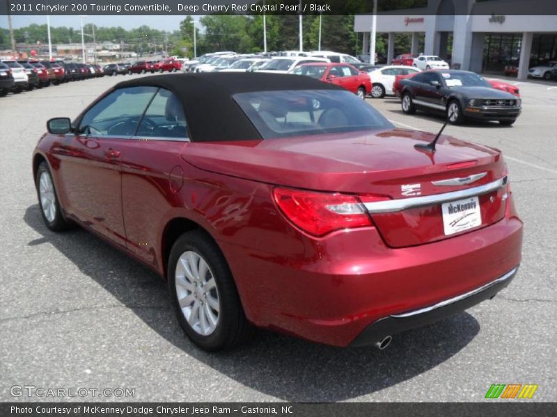 Deep Cherry Red Crystal Pearl / Black 2011 Chrysler 200 Touring Convertible
