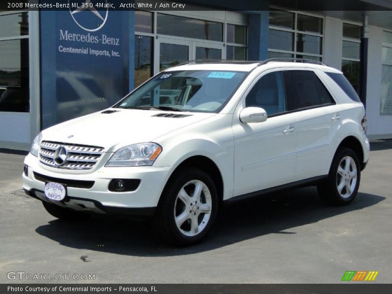 Arctic White / Ash Grey 2008 Mercedes-Benz ML 350 4Matic