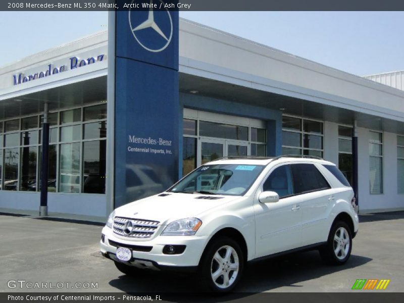 Arctic White / Ash Grey 2008 Mercedes-Benz ML 350 4Matic
