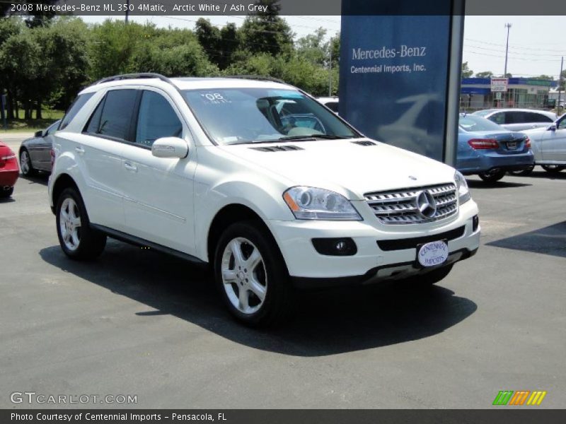 Arctic White / Ash Grey 2008 Mercedes-Benz ML 350 4Matic