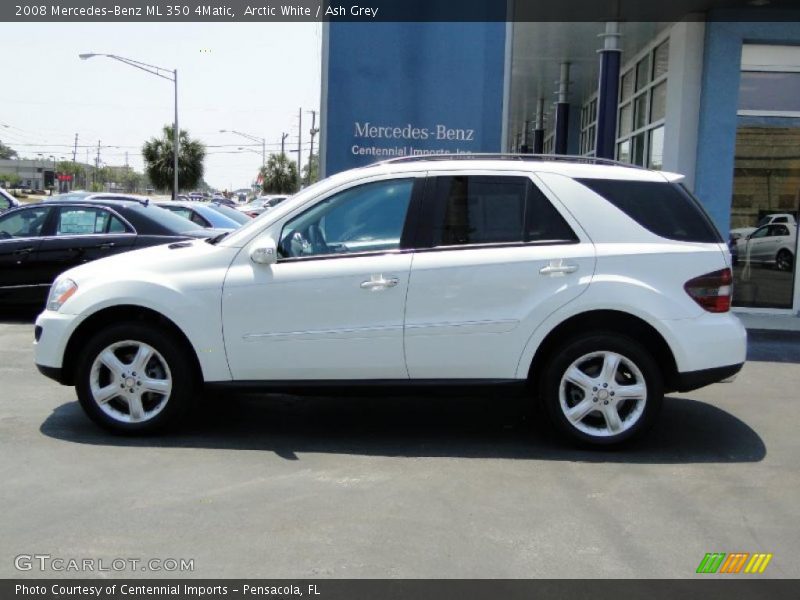 Arctic White / Ash Grey 2008 Mercedes-Benz ML 350 4Matic