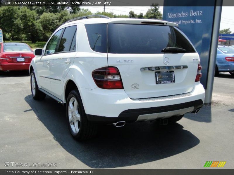 Arctic White / Ash Grey 2008 Mercedes-Benz ML 350 4Matic
