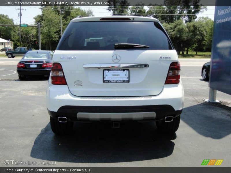Arctic White / Ash Grey 2008 Mercedes-Benz ML 350 4Matic