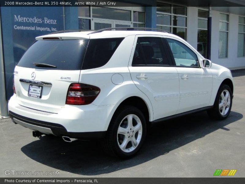 Arctic White / Ash Grey 2008 Mercedes-Benz ML 350 4Matic