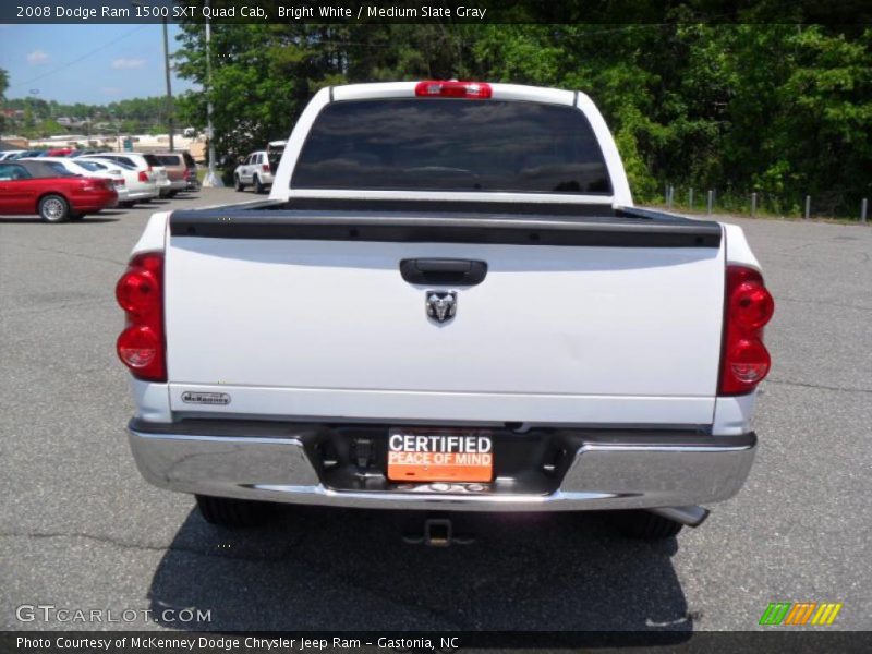 Bright White / Medium Slate Gray 2008 Dodge Ram 1500 SXT Quad Cab