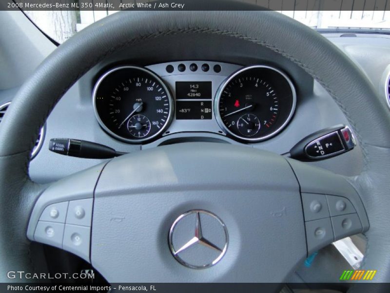 Arctic White / Ash Grey 2008 Mercedes-Benz ML 350 4Matic
