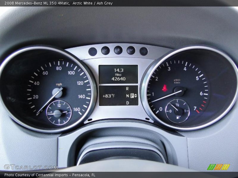 Arctic White / Ash Grey 2008 Mercedes-Benz ML 350 4Matic