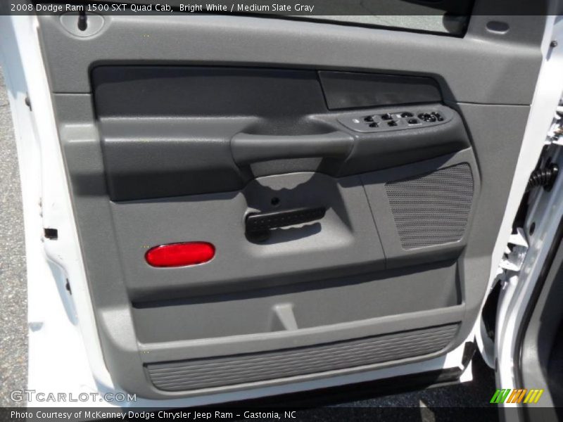 Bright White / Medium Slate Gray 2008 Dodge Ram 1500 SXT Quad Cab
