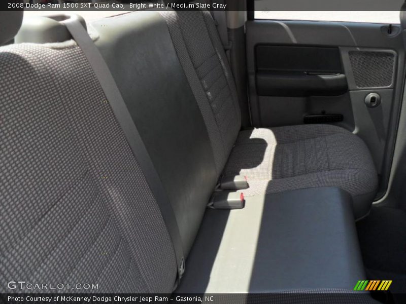 Bright White / Medium Slate Gray 2008 Dodge Ram 1500 SXT Quad Cab