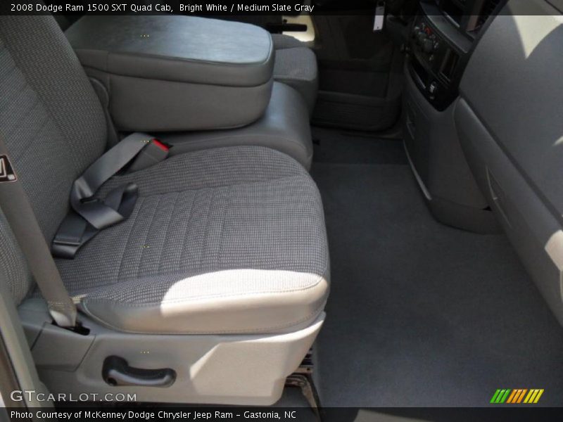 Bright White / Medium Slate Gray 2008 Dodge Ram 1500 SXT Quad Cab