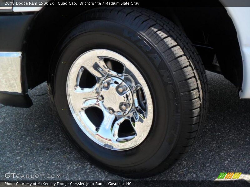 Bright White / Medium Slate Gray 2008 Dodge Ram 1500 SXT Quad Cab