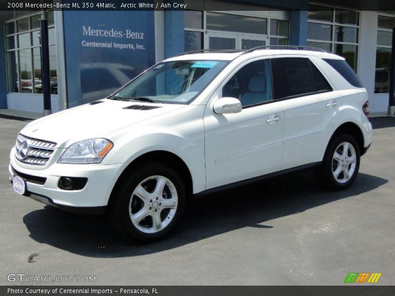 Arctic White / Ash Grey 2008 Mercedes-Benz ML 350 4Matic
