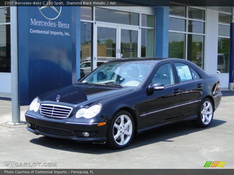 Diamond Black Metallic / Ash 2007 Mercedes-Benz C 230 Sport