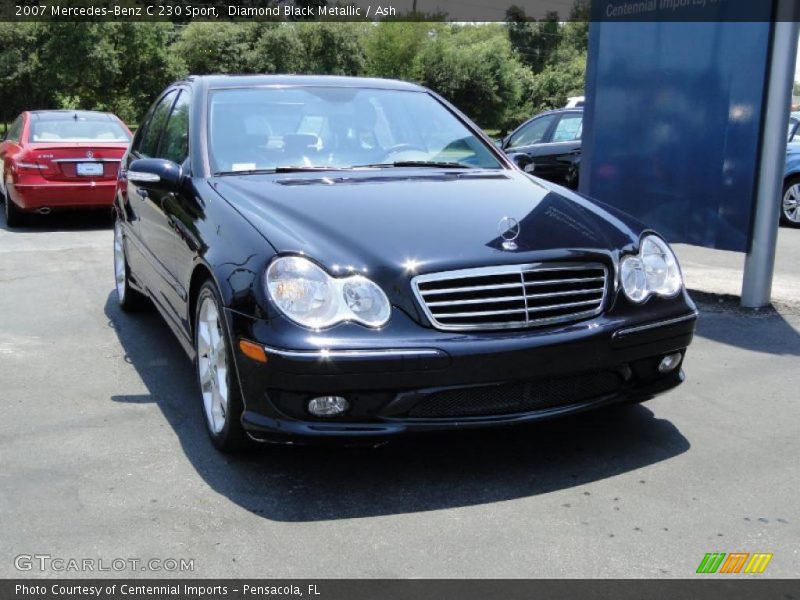 Diamond Black Metallic / Ash 2007 Mercedes-Benz C 230 Sport