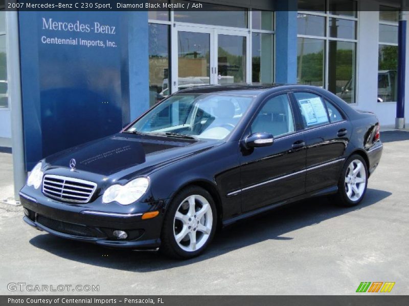 Diamond Black Metallic / Ash 2007 Mercedes-Benz C 230 Sport
