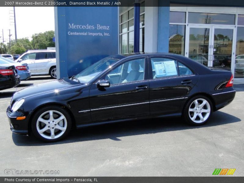 Diamond Black Metallic / Ash 2007 Mercedes-Benz C 230 Sport