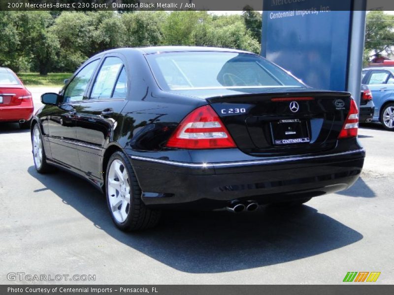 Diamond Black Metallic / Ash 2007 Mercedes-Benz C 230 Sport