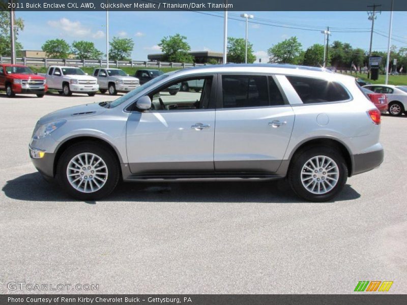 Quicksilver Metallic / Titanium/Dark Titanium 2011 Buick Enclave CXL AWD