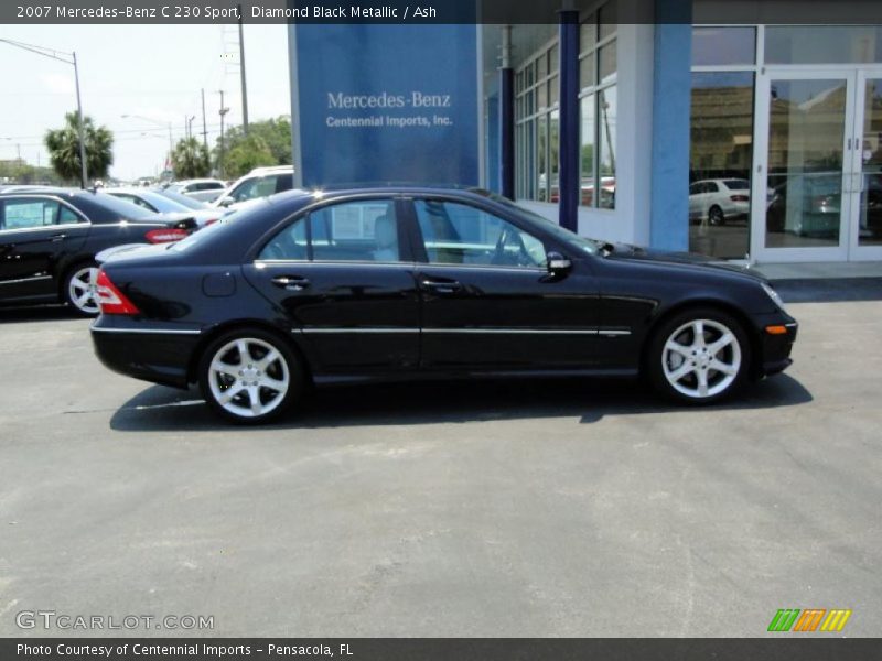 Diamond Black Metallic / Ash 2007 Mercedes-Benz C 230 Sport