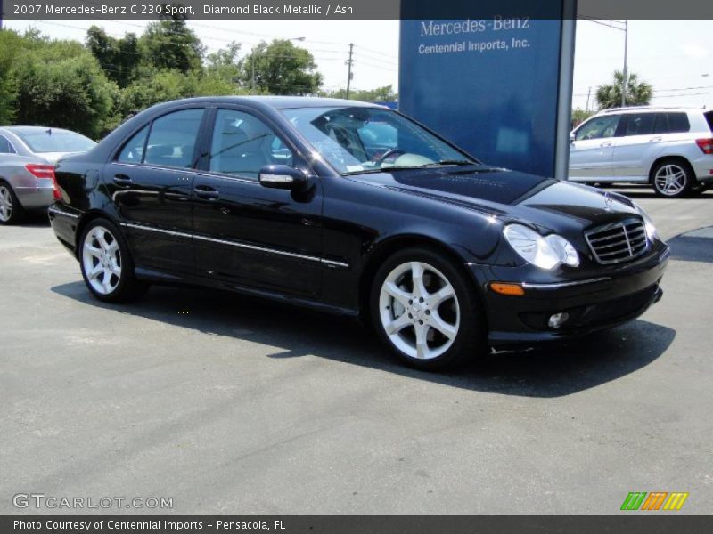 Diamond Black Metallic / Ash 2007 Mercedes-Benz C 230 Sport